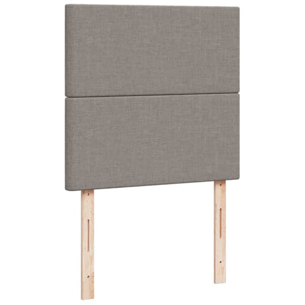 kontinentalseng med madras 90x200 cm stof gråbrun