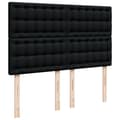 Miniatyrbillede 9 af 10: kontinentalseng med madras 140x200 cm stof sort