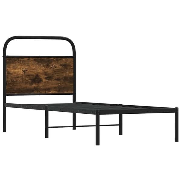 Sänky ilman patjaa 75x190 cm savustettu tammi