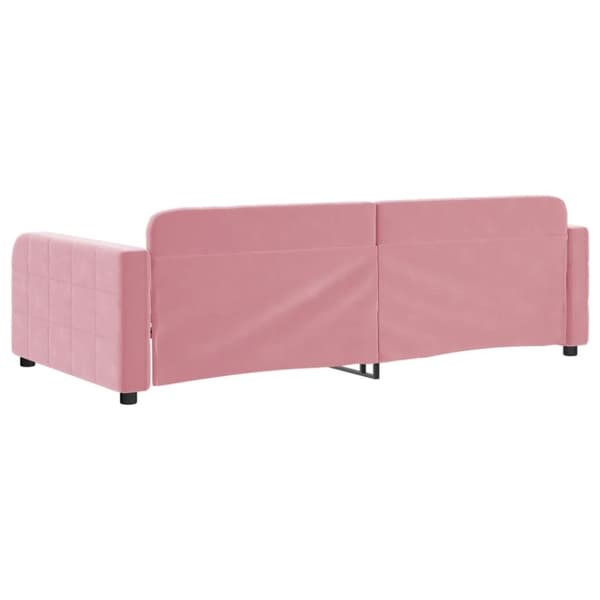 Vuodesohva Pinkki 100x200 cm samettiverhoilu