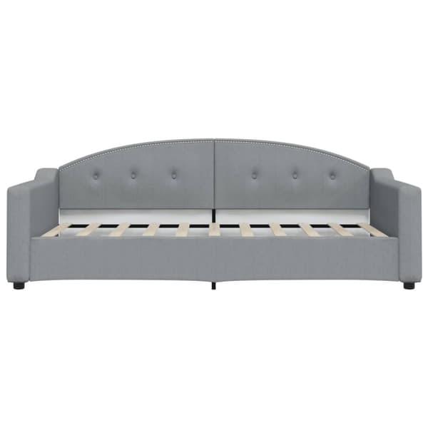daybed 90x190 cm stof lysegrå