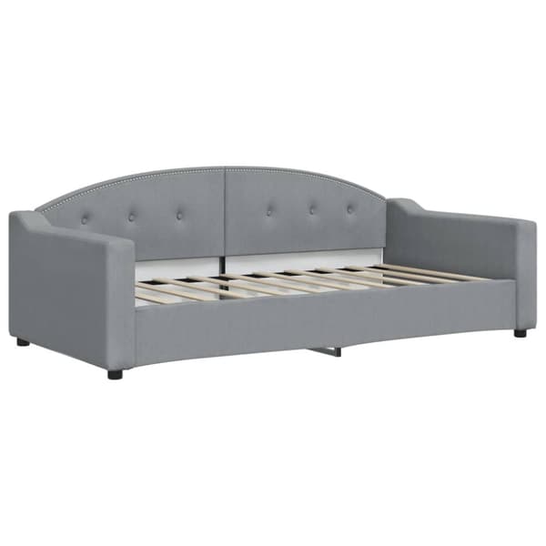 daybed 90x190 cm stof lysegrå