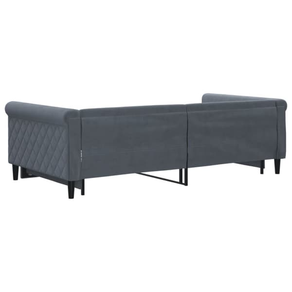Dagbädd utdragbar mörkgrå 100x200 cm sammet