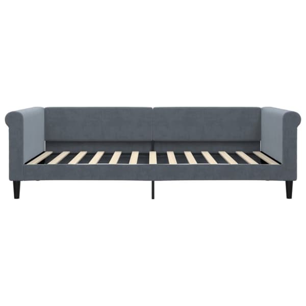 Dagbädd utdragbar mörkgrå 100x200 cm sammet