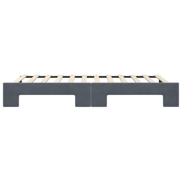 Dagbädd utdragbar mörkgrå 100x200 cm sammet