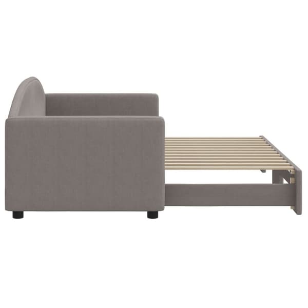daybed med udtræk 80x200 cm stof gråbrun