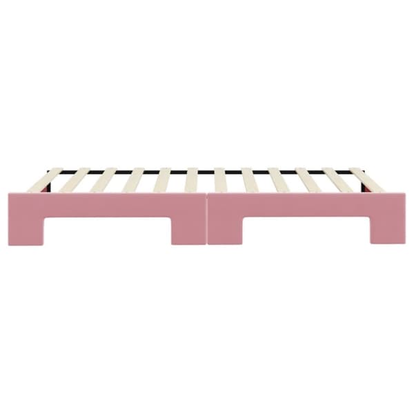 Dagbädd utdragbar rosa 100x200 cm sammet