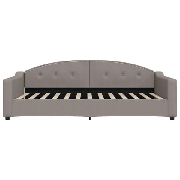 daybed med udtræk 100x200 cm stof gråbrun