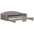 Miniatyrbillede 2 af 10: daybed med udtræk 100x200 cm stof gråbrun