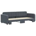 Miniatyrbillede 3 af 10: daybed med udtræk 80x200 cm velour mørkegrå