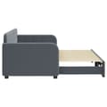 Miniatyrbillede 4 af 10: daybed med udtræk 80x200 cm velour mørkegrå