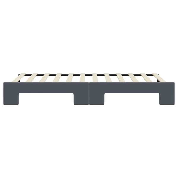 daybed med udtræk 80x200 cm velour mørkegrå