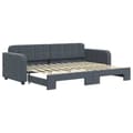 Miniatyrbillede 2 af 10: daybed med udtræk 80x200 cm velour mørkegrå