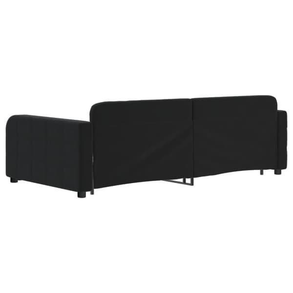 daybed med udtræk 100x200 cm velour sort