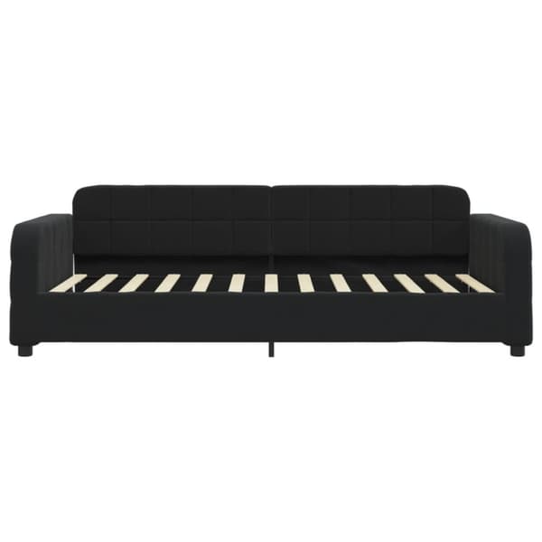 daybed med udtræk 100x200 cm velour sort