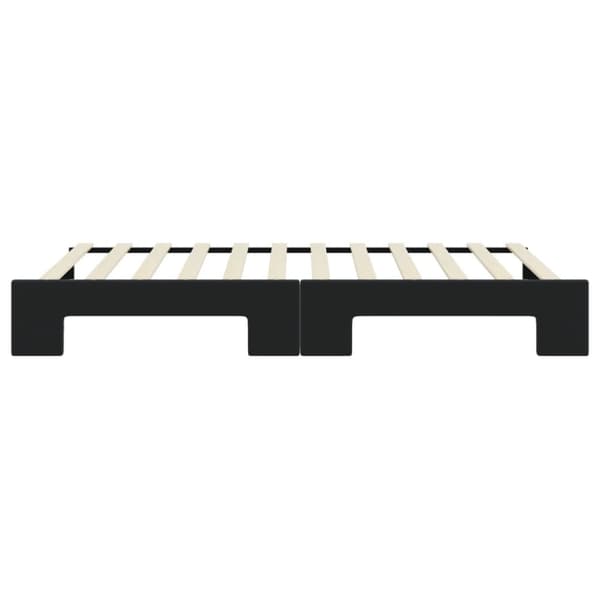 daybed med udtræk 100x200 cm velour sort