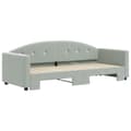 Miniatyrbillede 3 af 9: daybed med udtræk 80x200 cm velour lysegrå