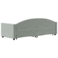Miniatyrbillede 5 af 9: daybed med udtræk 80x200 cm velour lysegrå