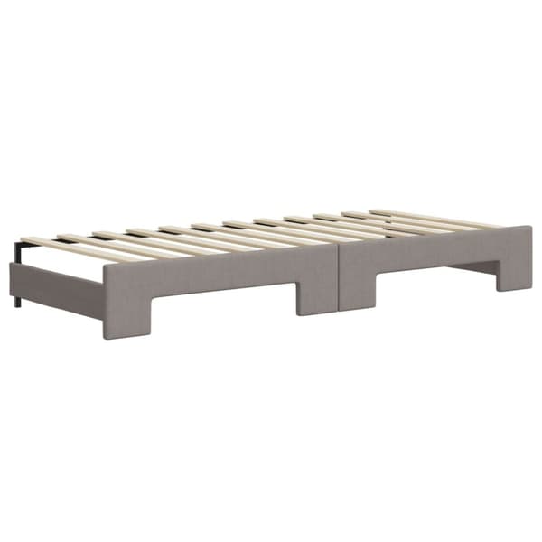 Dagbädd utdragbar taupe 100x200 cm tyg