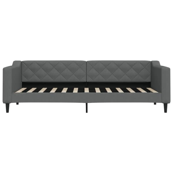 daybed med udtræk 80x200 cm stof mørkegrå