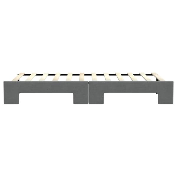 daybed med udtræk 80x200 cm stof mørkegrå