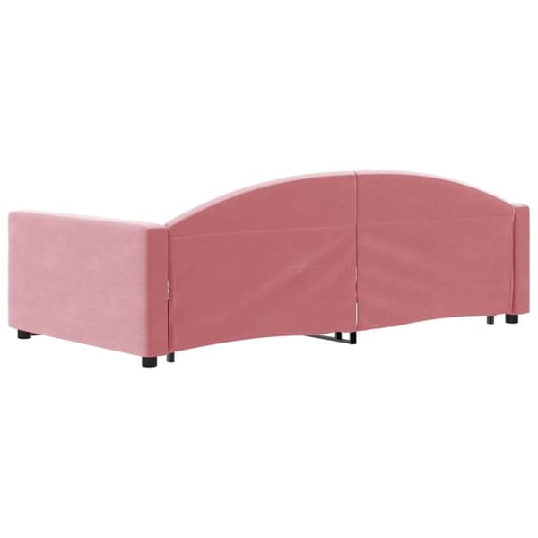 Dagbädd utdragbar rosa 100x200 cm sammet