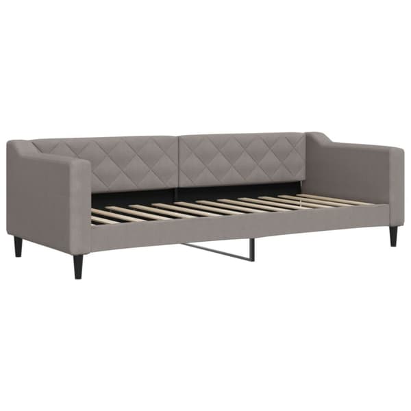 Dagbädd utdragbar med lådor taupe 80x200 cm tyg