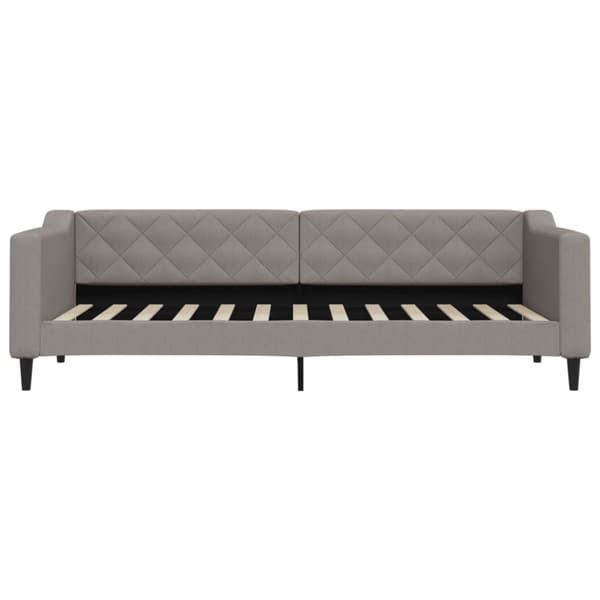 Dagbädd utdragbar med lådor taupe 80x200 cm tyg