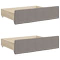Miniatyrbillede 9 af 10: daybed med udtræk og skuffer 80x200 cm stof gråbrun