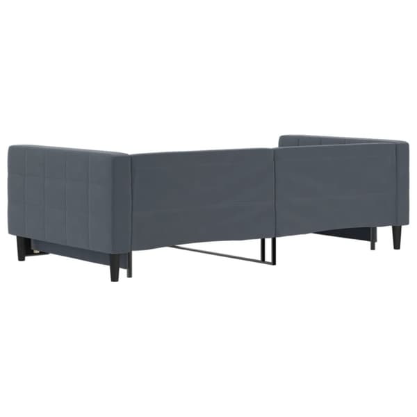 Dagbädd utdragbar mörkgrå 100x200 cm sammet