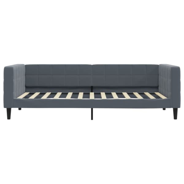 Dagbädd utdragbar mörkgrå 100x200 cm sammet