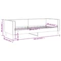 Miniatyrbillede 8 af 8: daybed 80x200 cm stof cremefarvet