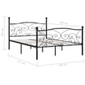 Miniatyrbillede 5 af 5: sengestel med lamelbund 140 x 200 cm metal sort