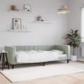 Miniatyrbillede 1 af 8: daybed 80x200 cm velour lysegrå
