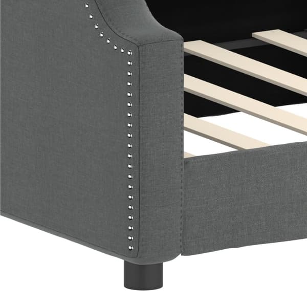 daybed 90x190 cm stof mørkegrå