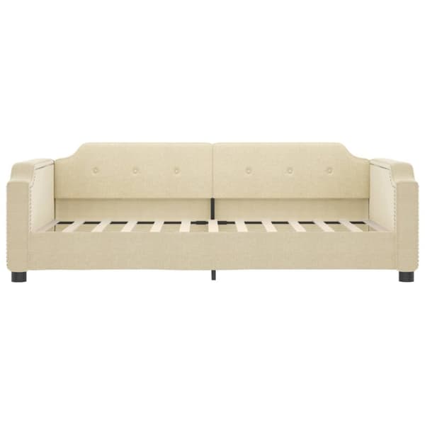 daybed 90x200 cm stof cremefarvet