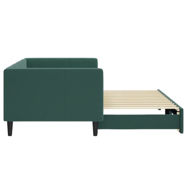 Dagbädd utdragbar mörkgrå 90x200 cm sammet
