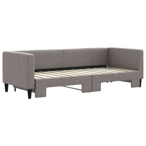 Dagbädd utdragbar taupe 80x200 cm tyg