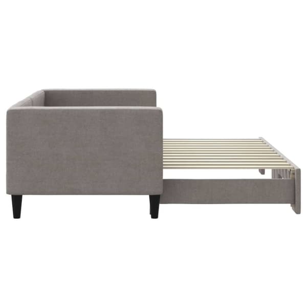 Dagbädd utdragbar taupe 80x200 cm tyg