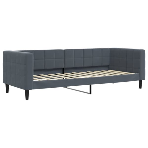 Dagbädd utdragbar mörkgrå 80x200 cm sammet