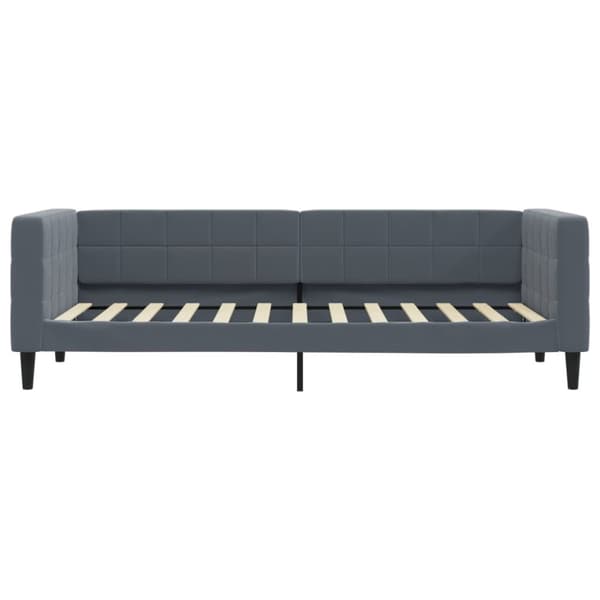 Dagbädd utdragbar mörkgrå 80x200 cm sammet