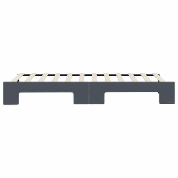 Dagbädd utdragbar mörkgrå 80x200 cm sammet