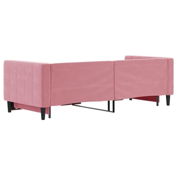 Dagbädd utdragbar rosa 80x200 cm sammet