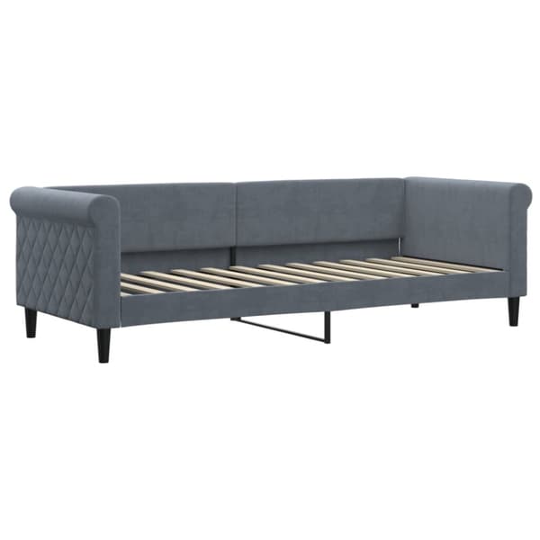 Dagbädd utdragbar mörkgrå 80x200 cm sammet