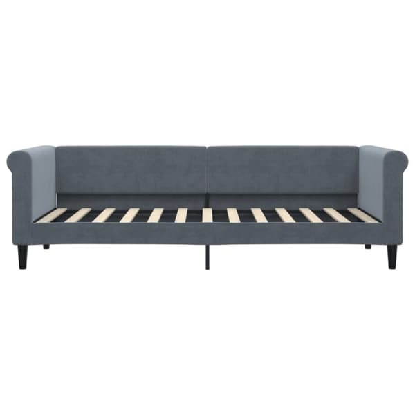 Dagbädd utdragbar mörkgrå 80x200 cm sammet
