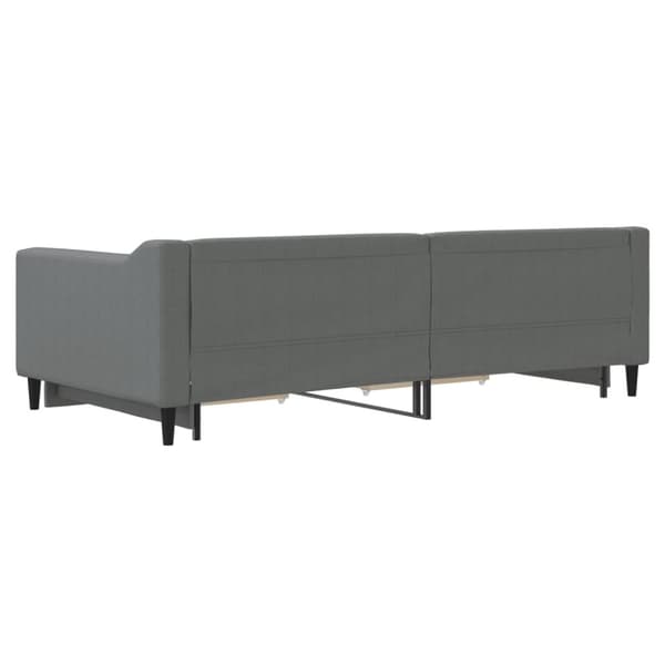 Dagbädd utdragbar med lådor mörkgrå 100x200 cm tyg