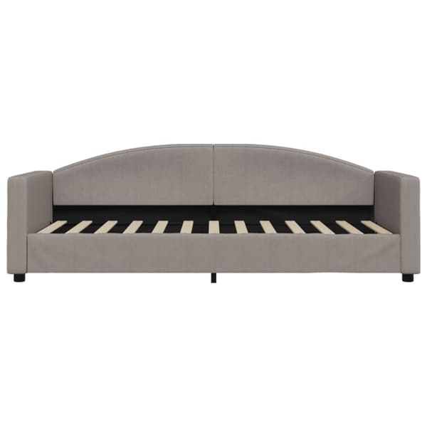 Dagbädd utdragbar med lådor taupe 80x200 cm tyg