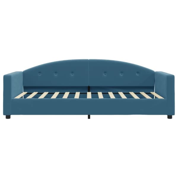 daybed med madras 90x200 cm velour blå