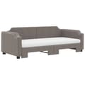 Miniatyrbillede 3 af 10: daybed med udtræk og madras 90x200 cm stof gråbrun