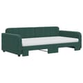Miniatyrbillede 3 af 10: daybed med udtræk og madras 100x200 cm velour mørkegrøn